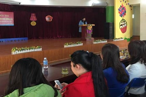 Khai mạc hội thi giáo viên dạy giỏi – nhân viên nuôi dưỡng giỏi cấp mầm non quận Long Biên năm học 2016 - 2017